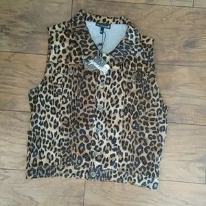 NWT Sourpuss Leopard Essential Vest size L/XL